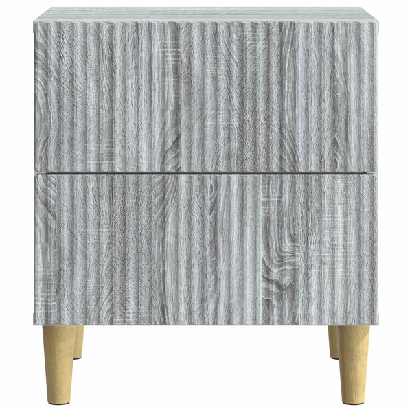 Yöpöytäkaappi 2 kpl Harmaa sonoma 43 x 34,5 x 48 cm