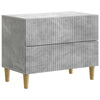 Yöpöytäkaappi Betoninharmaa 62 x 34,5 x 48 cm Tekninen puu