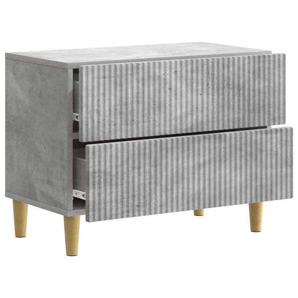 Yöpöytäkaappi Betoninharmaa 62 x 34,5 x 48 cm Tekninen puu