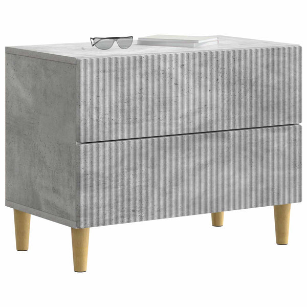 Yöpöytäkaappi Betoninharmaa 62 x 34,5 x 48 cm Tekninen puu
