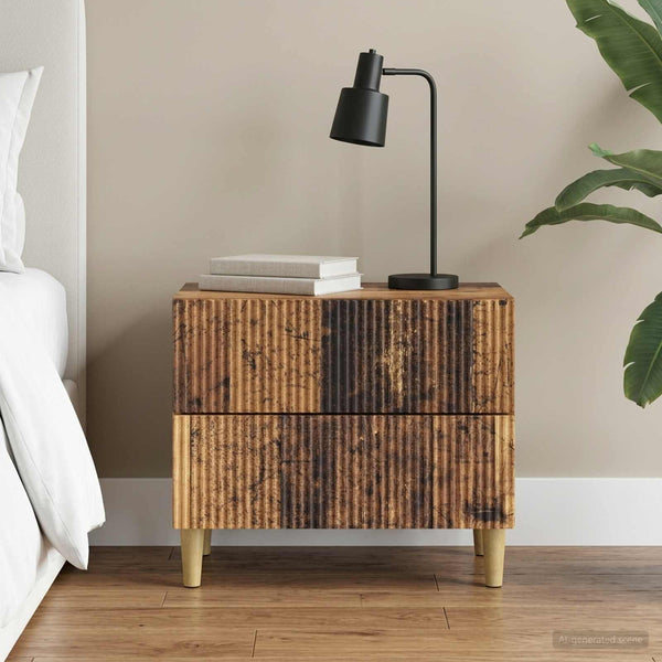Yöpöytäkaappi Vanha puu 62 x 34,5 x 48 cm Tekninen puu