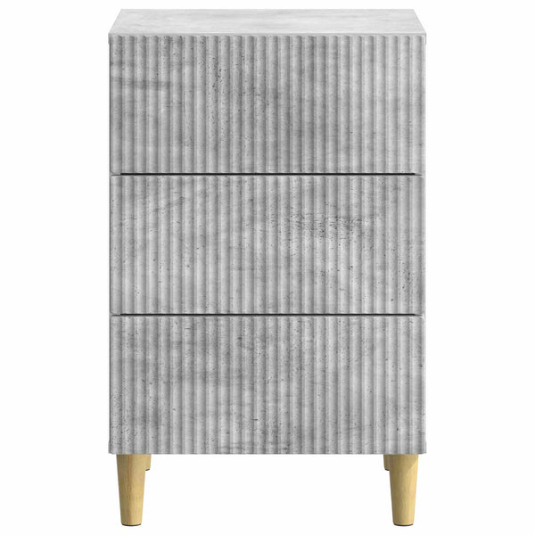 Yöpöytäkaappi Betoninharmaa 43 x 41 x 66,5 cm Tekninen puu