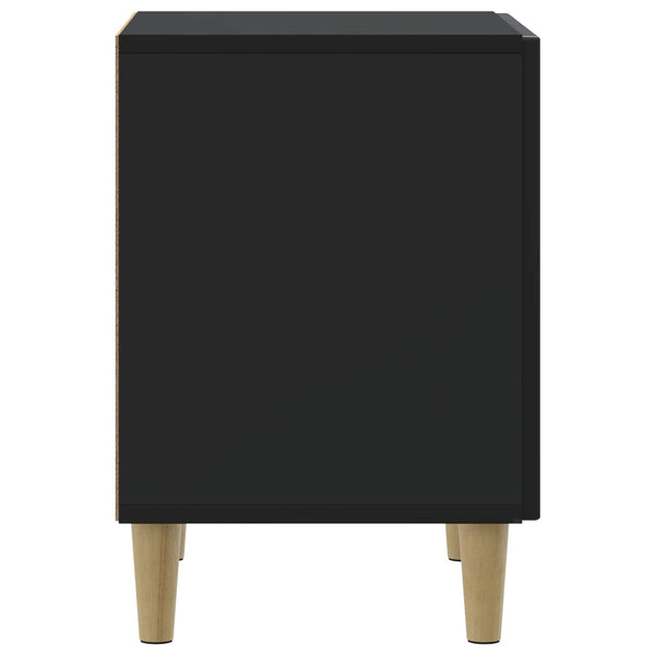 Yöpöytäkaappi 2 kpl Musta 43 x 34,5 x 50 cm Tekninen puu