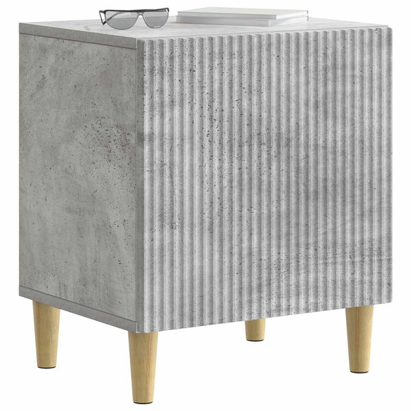 Yöpöytäkaappi 2 kpl Betoninharmaa 43 x 34,5 x 50 cm