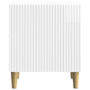Yöpöytäkaappi 2 kpl Korkeakiiltoinen valkoinen