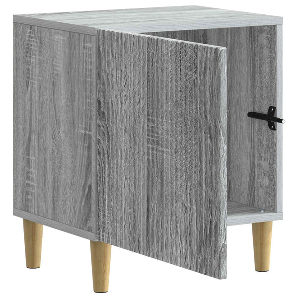 Yöpöytäkaappi 2 kpl Harmaa sonoma 43 x 34,5 x 50 cm