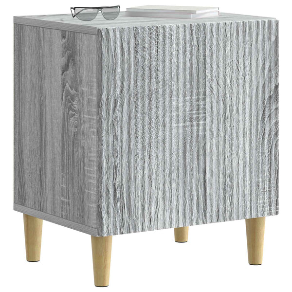 Yöpöytäkaappi 2 kpl Harmaa sonoma 43 x 34,5 x 50 cm