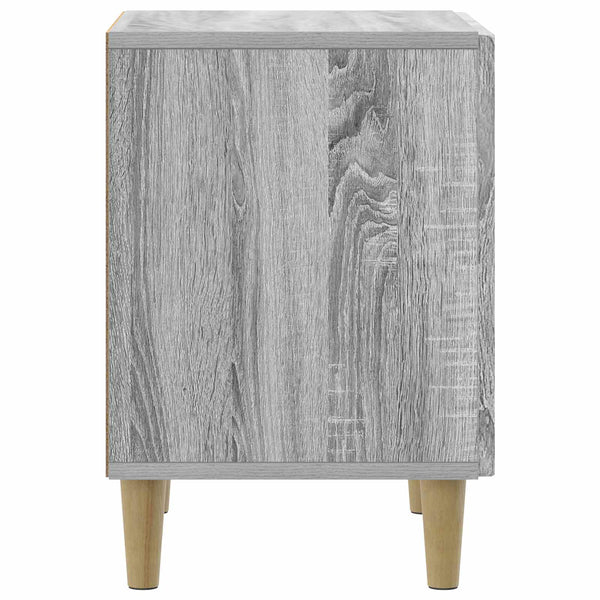 Yöpöytäkaappi 2 kpl Harmaa sonoma 43 x 34,5 x 50 cm