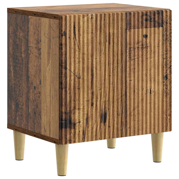 Yöpöytäkaappi 2 kpl Vanha puu 43 x 34,5 x 50 cm Tekninen puu