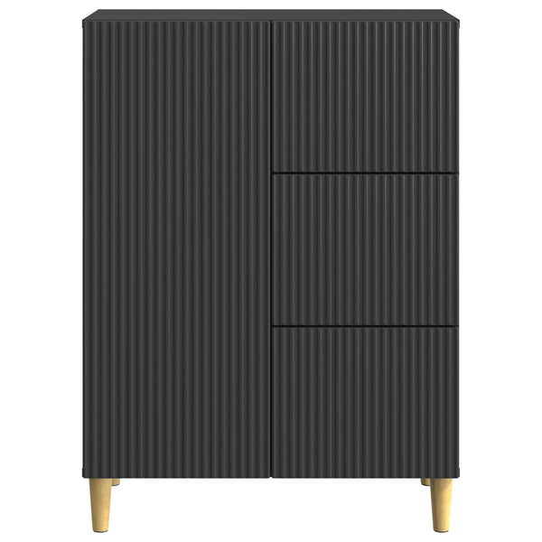 Sivupöytä laatikon kanssa Musta 66 x 34,5 x 90 cm Tekninen puu