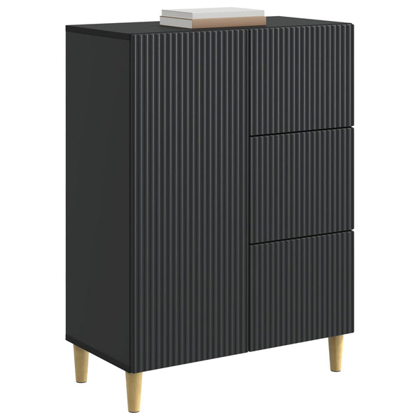 Sivupöytä laatikon kanssa Musta 66 x 34,5 x 90 cm Tekninen puu