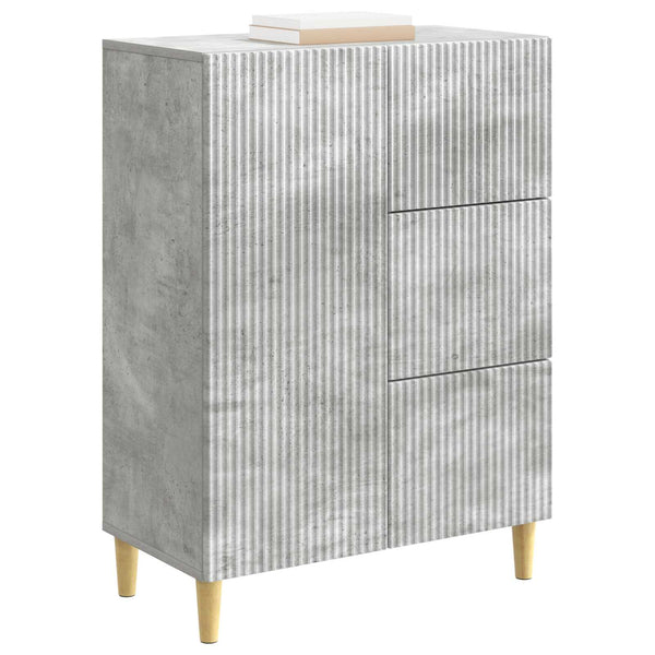 Sivupöytä Betoninharmaa 66 x 34,5 x 90 cm Tekninen puu