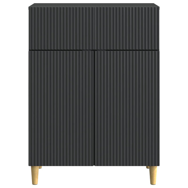 Sivupöytä laatikon kanssa Musta 66 x 34,5 x 90 cm Tekninen puu