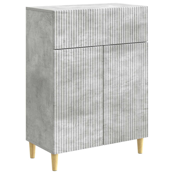 Sivupöytä Betoninharmaa 66 x 34,5 x 90 cm Tekninen puu