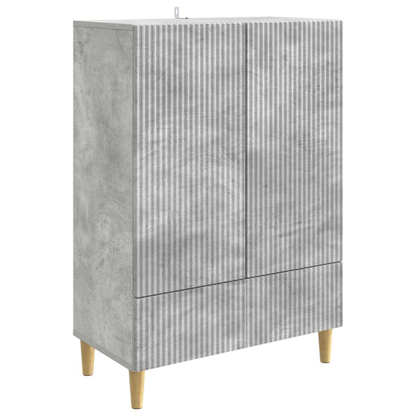 Sivupöytä Betoninharmaa 66 x 34,5 x 95 cm Tekninen puu