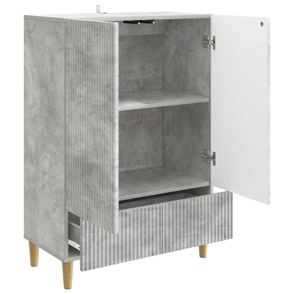 Sivupöytä Betoninharmaa 66 x 34,5 x 95 cm Tekninen puu