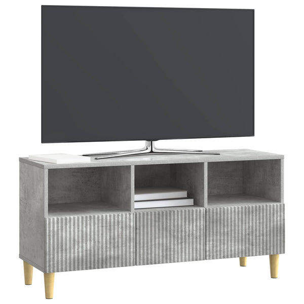 TV-kaappi 102 x 34,5 x 50 cm Betoninharmaa Tekninen puu