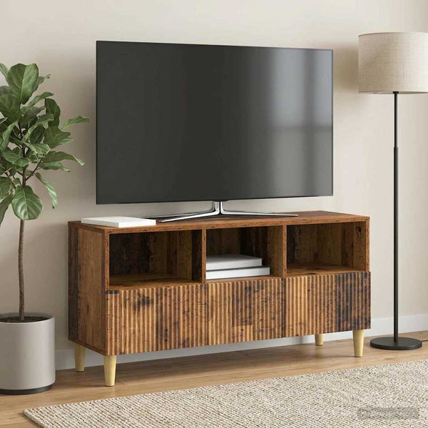 TV-kaappi 102 x 34,5 x 50 cm Vanha puu Tekninen puu