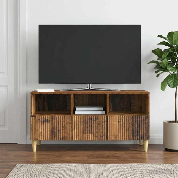 TV-kaappi 102 x 34,5 x 50 cm Vanha puu Tekninen puu