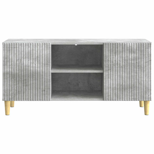 TV-kaappi 102 x 34,5 x 50 cm Betoninharmaa Tekninen puu