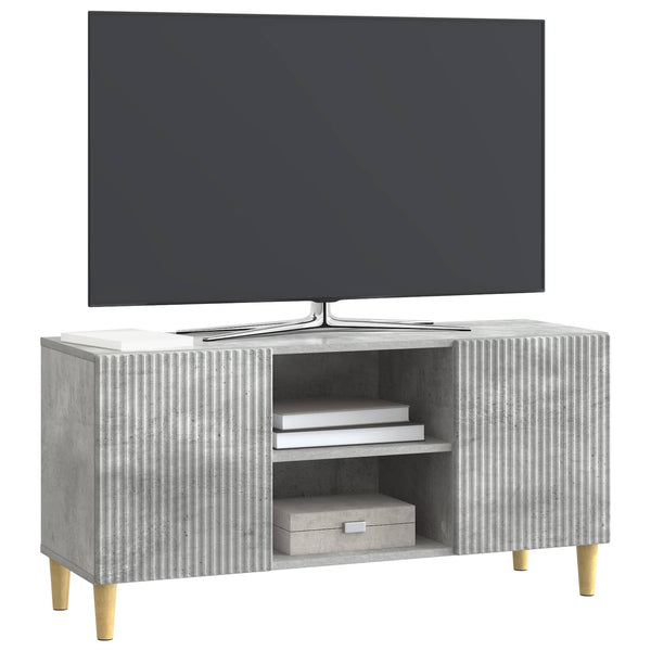 TV-kaappi 102 x 34,5 x 50 cm Betoninharmaa Tekninen puu