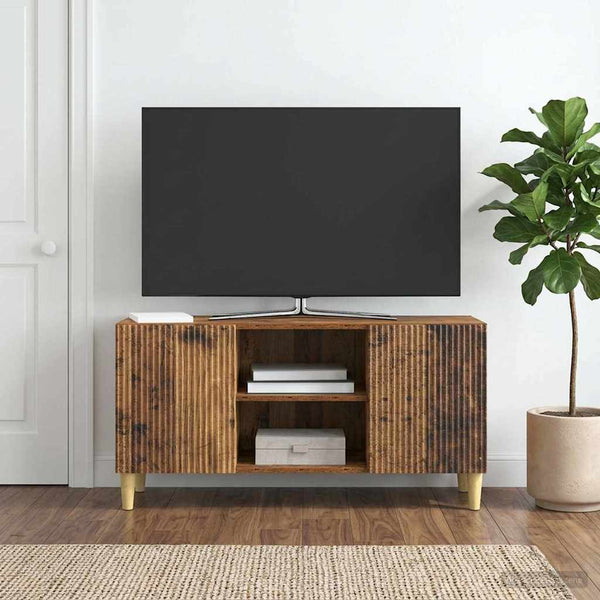 TV-kaappi 102 x 34,5 x 50 cm Vanha puu Tekninen puu