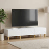TV-kaappi valkoinen 147 x 34,5 x 30 cm Tekninen puu