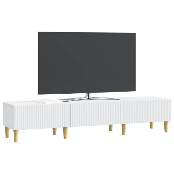 TV-kaappi valkoinen 147 x 34,5 x 30 cm Tekninen puu