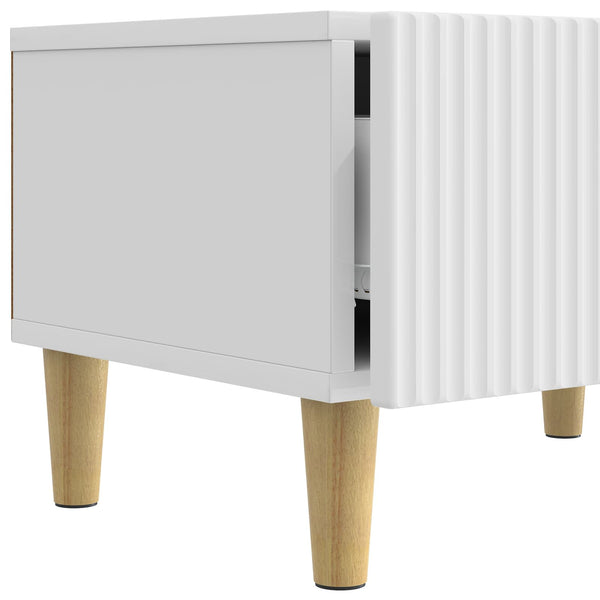 TV-kaappi Korkeakiiltoinen valkoinen 147 x 34,5 x 30 cm