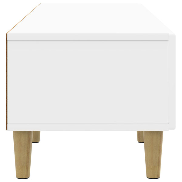 TV-kaappi Korkeakiiltoinen valkoinen 147 x 34,5 x 30 cm