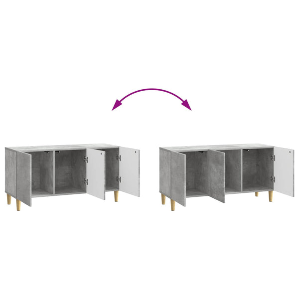 TV-kaappi 99 x 34,5 x 50 cm Betoninharmaa Tekninen puu