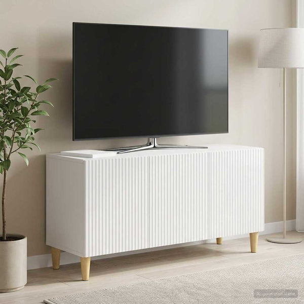 TV-kaappi 99 x 34,5 x 50 cm Korkeakiiltoinen valkoinen