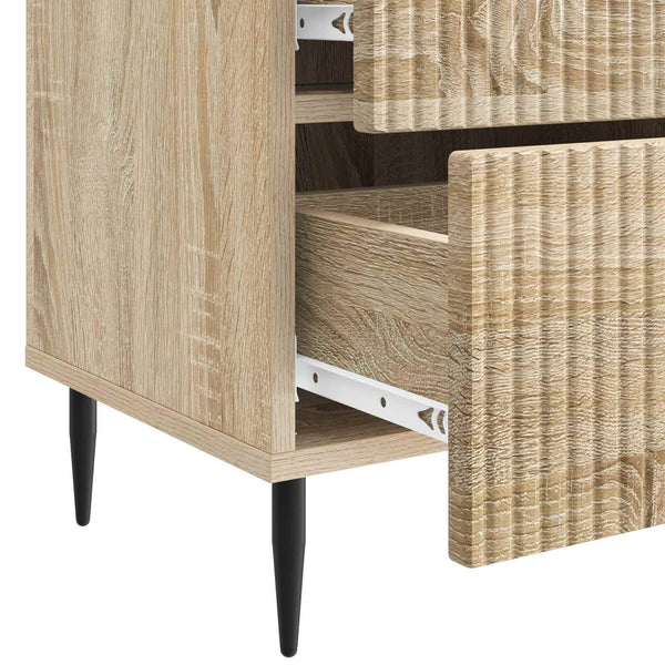 Yöpöytäkaappi 2 kpl Sonoma-tammi 43 x 34,5 x 47,5 cm