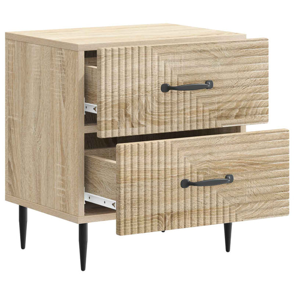 Yöpöytäkaappi 2 kpl Sonoma-tammi 43 x 34,5 x 47,5 cm