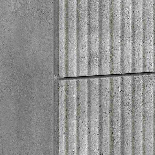 Yöpöytäkaappi 2 kpl Betoninharmaa 43 x 34,5 x 47,5 cm