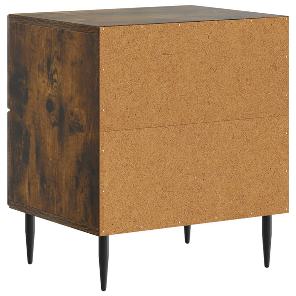 Yöpöytäkaappi 2 kpl Savutammi 43 x 34,5 x 47,5 cm Tekninen puu