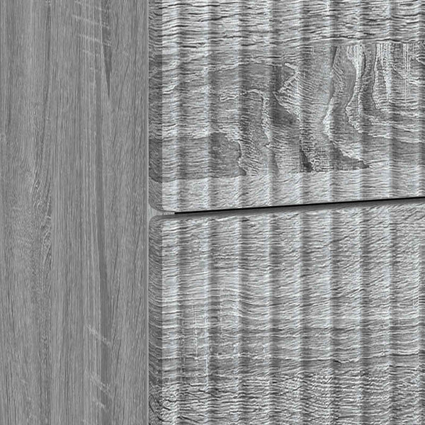 Yöpöytäkaappi 2 kpl Harmaa sonoma 43 x 34,5 x 47,5 cm