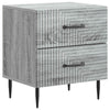 Yöpöytäkaappi 2 kpl Harmaa sonoma 43 x 34,5 x 47,5 cm
