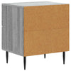 Yöpöytäkaappi 2 kpl Harmaa sonoma 43 x 34,5 x 47,5 cm