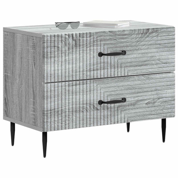 Yöpöytäkaappi Harmaa sonoma 62 x 34,5 x 47,5 cm Tekninen puu