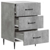 Yöpöytäkaappi Betoninharmaa 43 x 41 x 66,5 cm Tekninen puu