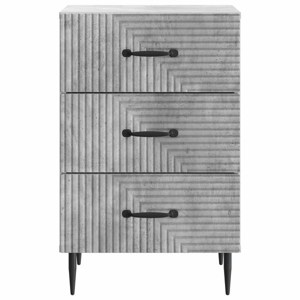 Yöpöytäkaappi Betoninharmaa 43 x 41 x 66,5 cm Tekninen puu