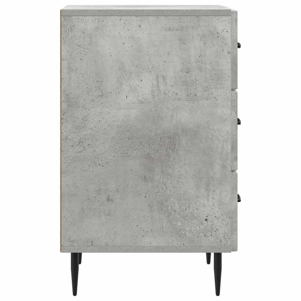 Yöpöytäkaappi Betoninharmaa 43 x 41 x 66,5 cm Tekninen puu