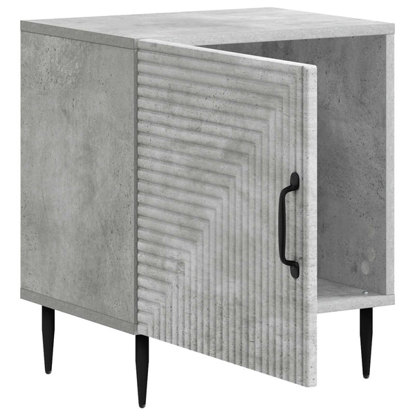 Yöpöytäkaappi 2 kpl Betoninharmaa 43 x 34,5 x 50 cm