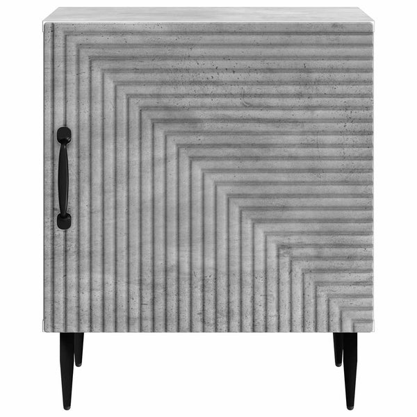 Yöpöytäkaappi 2 kpl Betoninharmaa 43 x 34,5 x 50 cm
