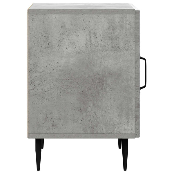 Yöpöytäkaappi 2 kpl Betoninharmaa 43 x 34,5 x 50 cm
