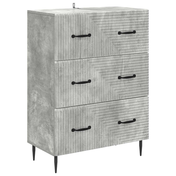 Laatikkokaappi 66 x 34,5 x 89,5 cm Tekninen puu Betoninharmaa