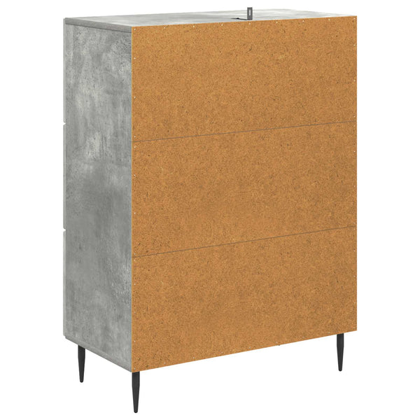 Laatikkokaappi 66 x 34,5 x 89,5 cm Tekninen puu Betoninharmaa