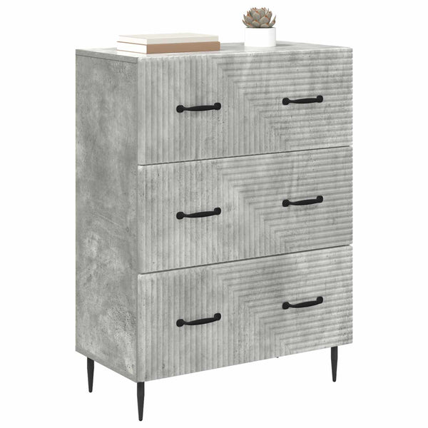 Laatikkokaappi 66 x 34,5 x 89,5 cm Tekninen puu Betoninharmaa