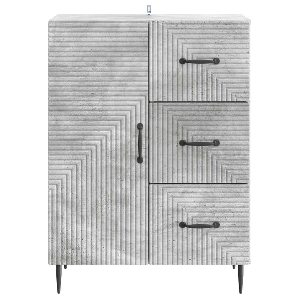 Sivupöytä Betoninharmaa 66 x 34,5 x 89,5 cm Tekninen puu